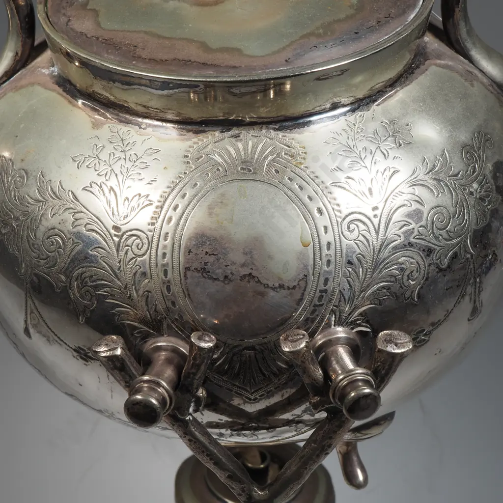 Silver Plate Spirit Tea Kettle. Image 1++