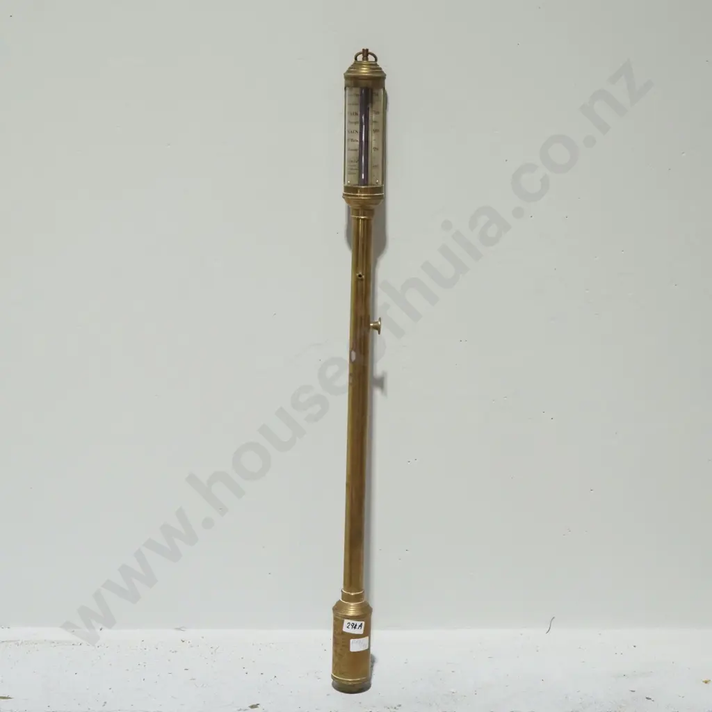 Vintage Marine Brass Stick Barometer w/out Gimbal Fittings. Image 1++
