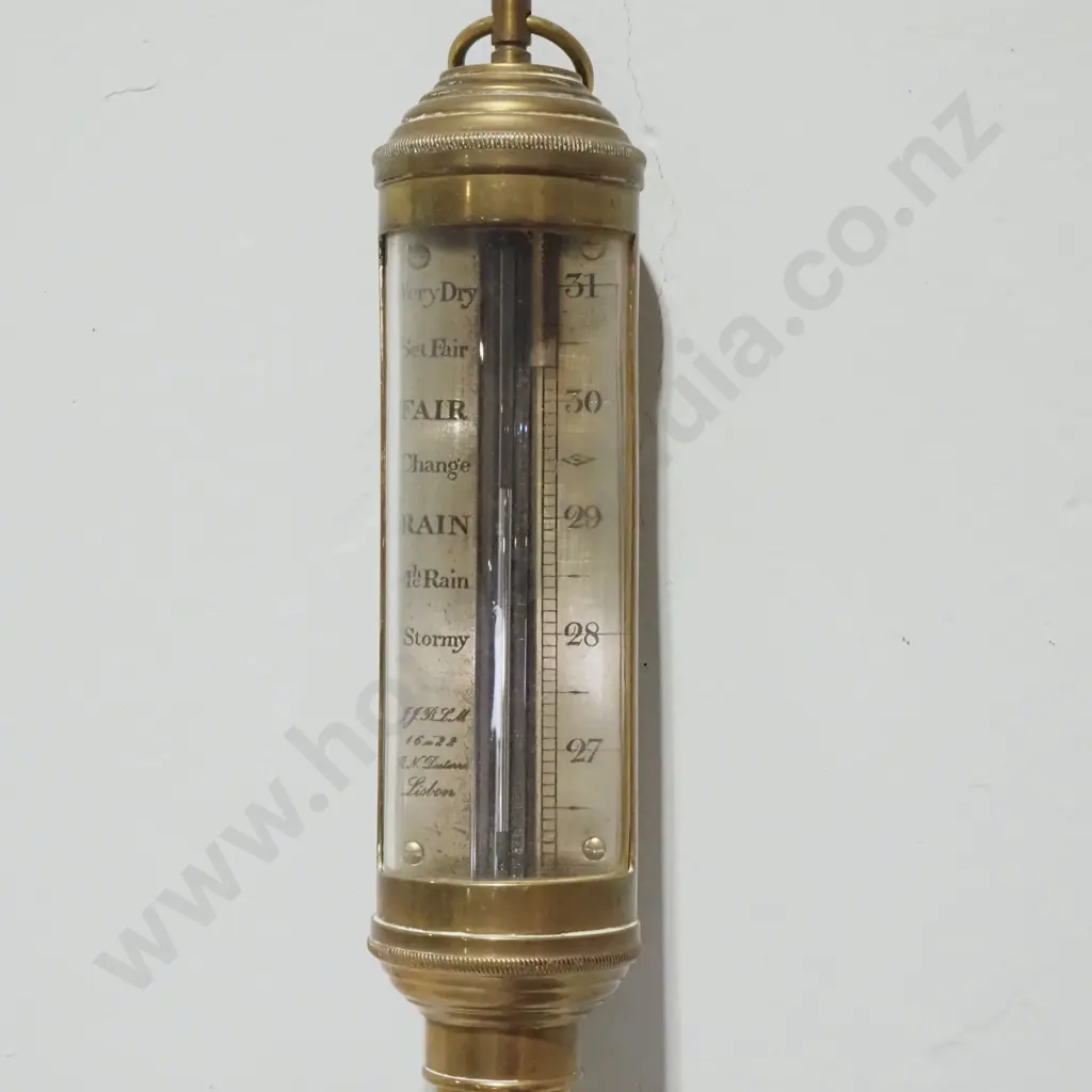 Vintage Marine Brass Stick Barometer w/out Gimbal Fittings. Image 1++