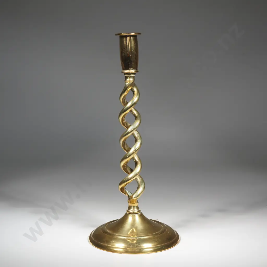 Brass Barley Twist Candlestick Image 1++