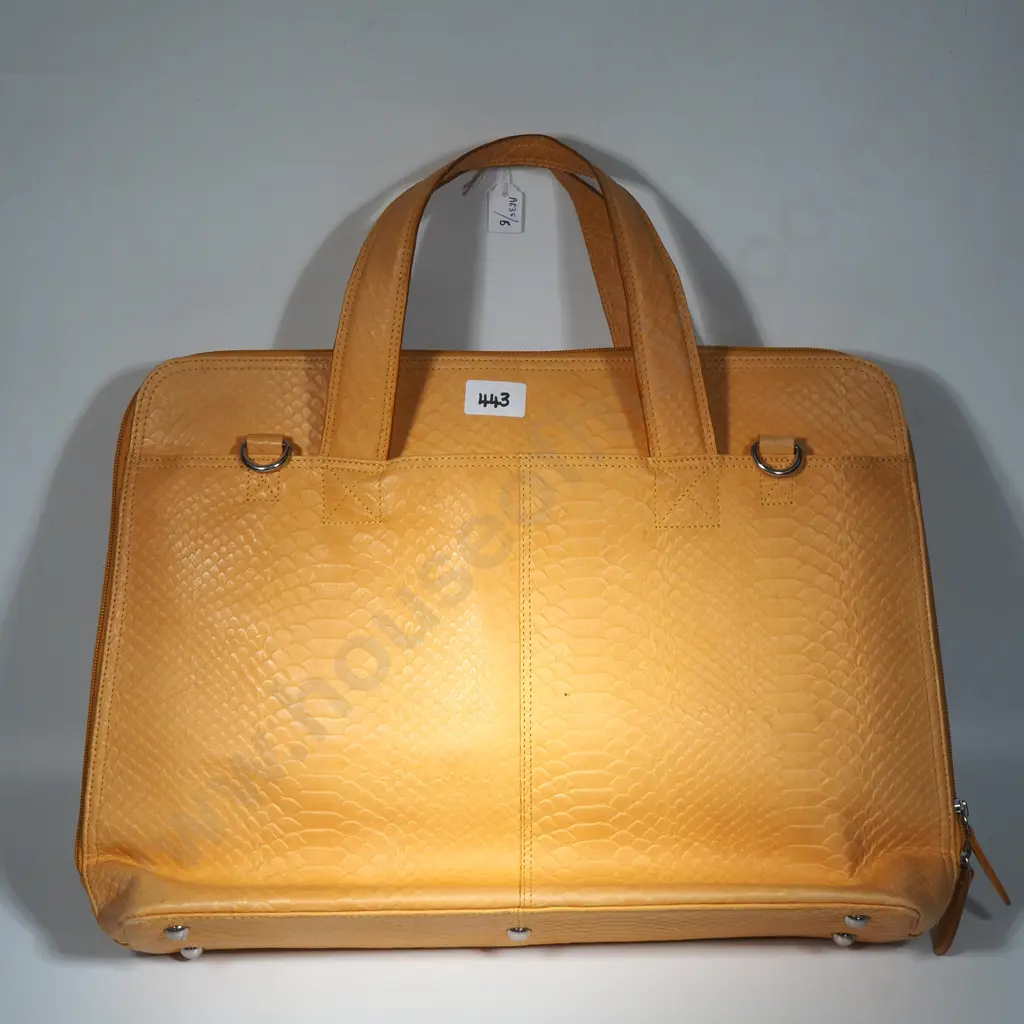 As New Pellini Faux Snake Rich Ochre Sachel/Bag Image 1++