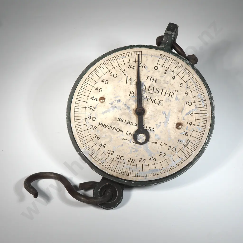 Vintage "The Waymaster Balance" Hanging  Scales with A Capacity Of 56 Lbs Image 1++