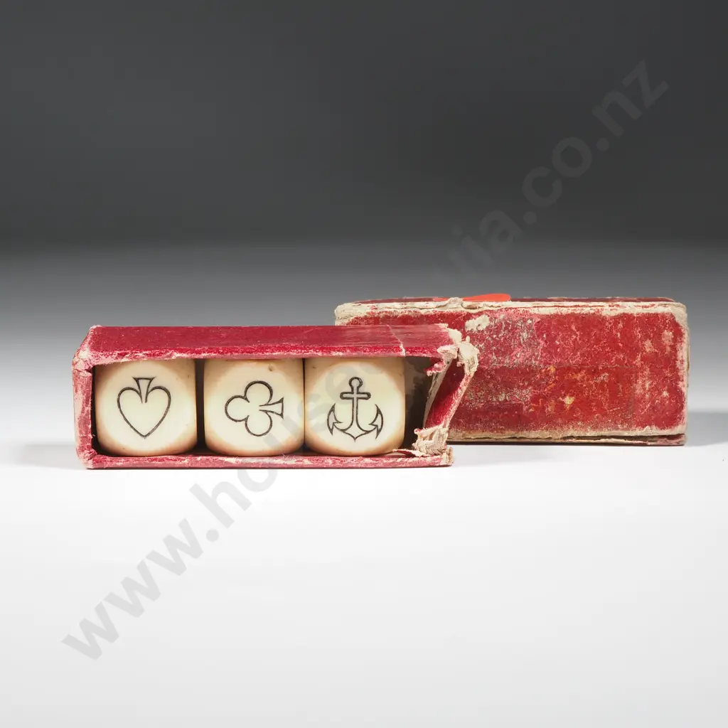 Crown & Anchor Celluloid Dice - Made in USA  Image 1++