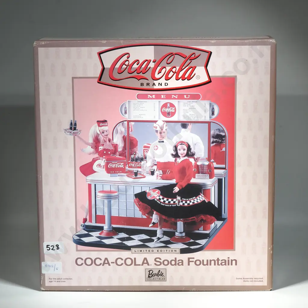 Barbie Coca-Cola Soda Fountain Playset,  A limited Edition Collectible From Mattel. Scale Model Of A 1950s Style Diner  Image 1++