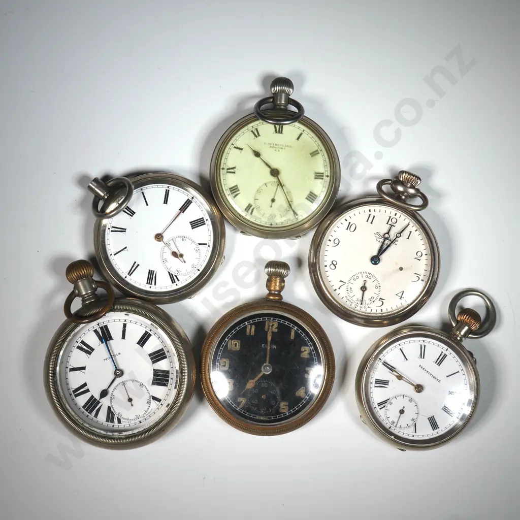 Assortment Of Vintage Pocket Watches To Include Ingersoll, Elgin, Perfectionee,  Image 1++