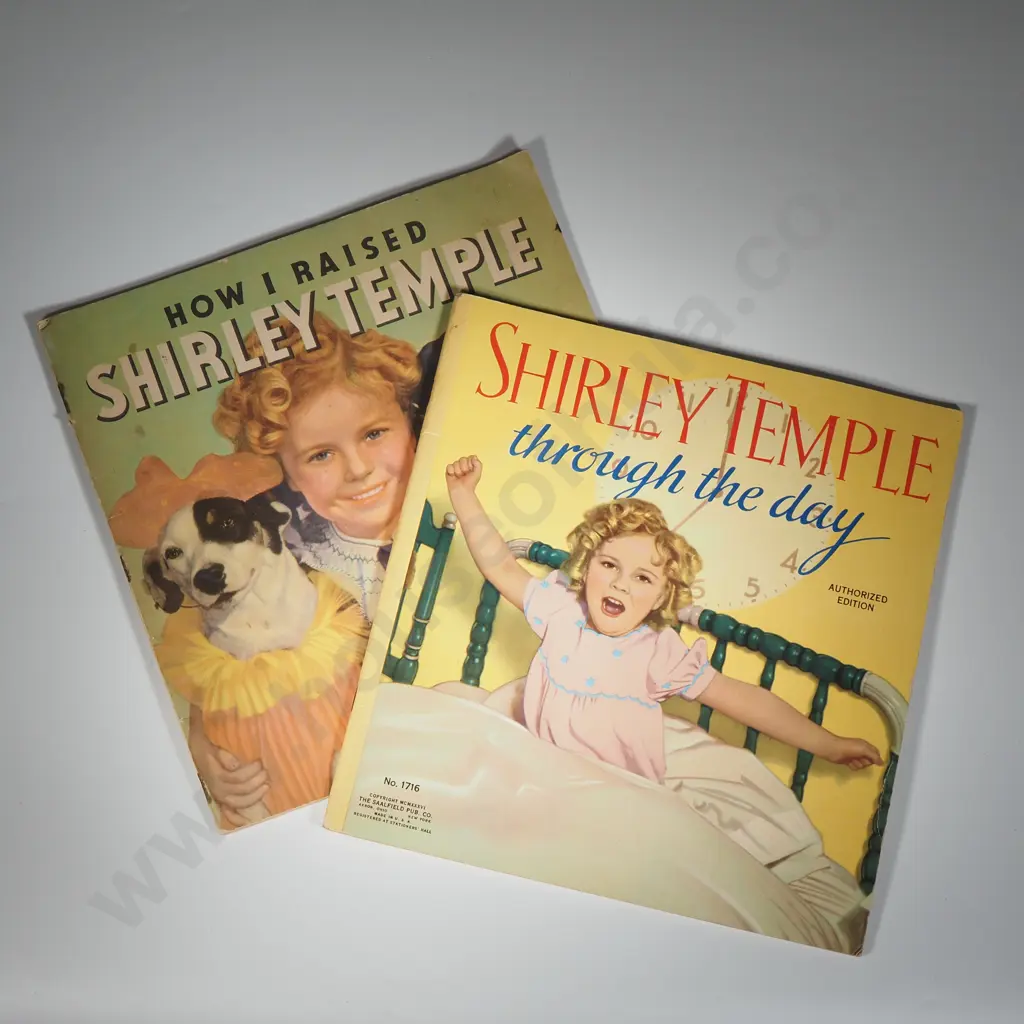Two Booklets; How I Raised Shirley Temple  by Sharon, Mary (with Mrs Gertrude Temple), & Shirley Temple Through The Day Image 1++