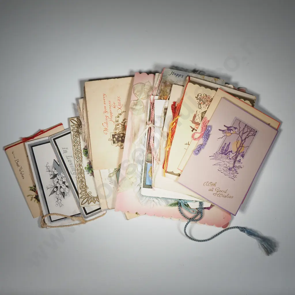 Collection of Vintage Greeting Cards including Christmas Cards & Birthday Card Image 1++