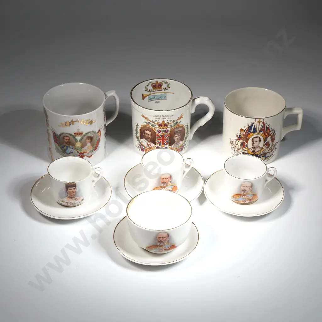 Collection Of King George V Royal China: Coronation Mug: Shelley England. Gold Detailing Decorative Mug Image 1++