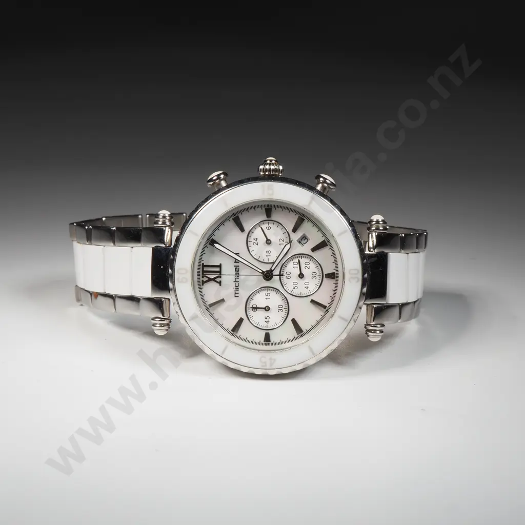 Michael Hill White Ceramic Chronograph Mens Watch  Image 1++