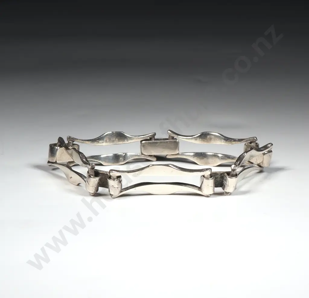 Vintage Sterling Silver Fancy Link Chain Bracelet Image 1++