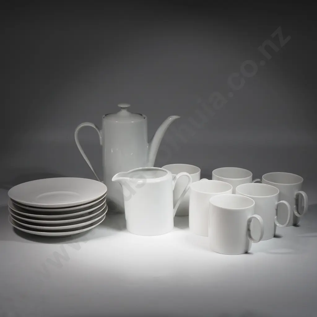 White Thomas Ware Teaset with Six Cups & Saucer, Teapot & Milk Jug  Image 1++