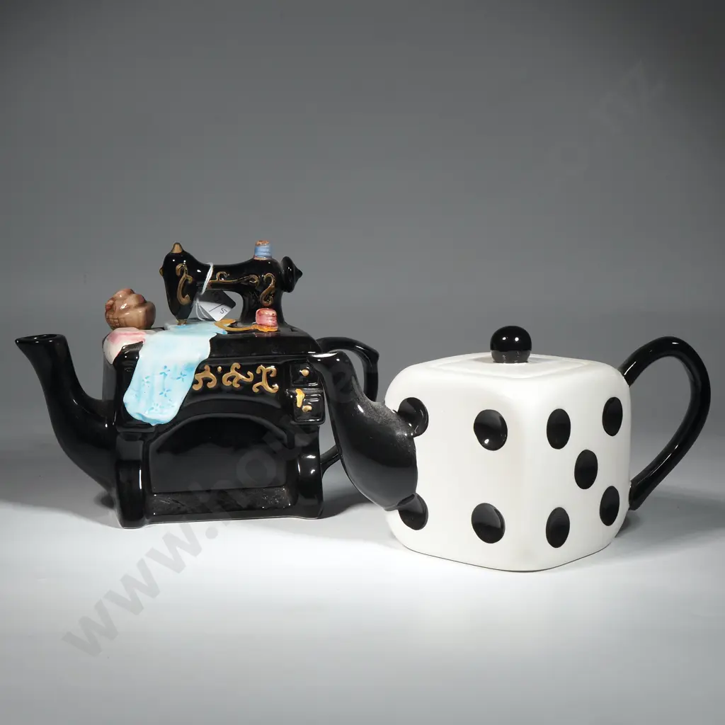 A Pair of Large Novelty Teapots Image 1++