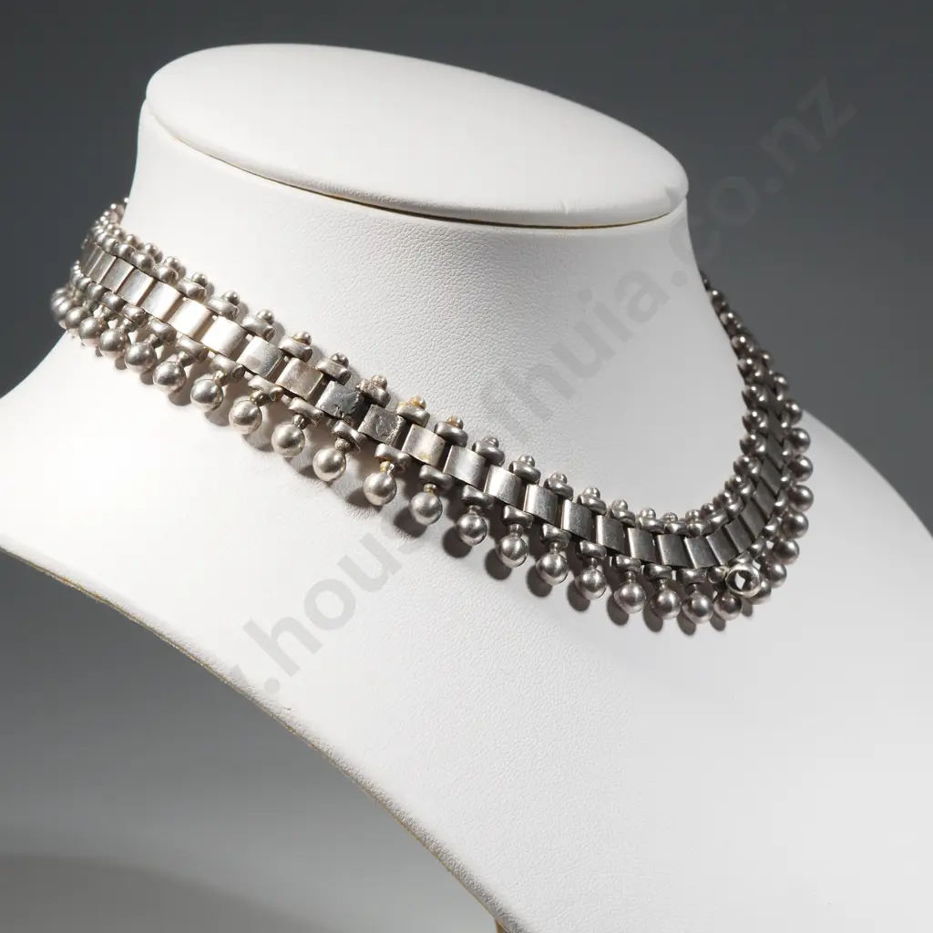 Antique Sterling Silver Collar Necklace Image 1++