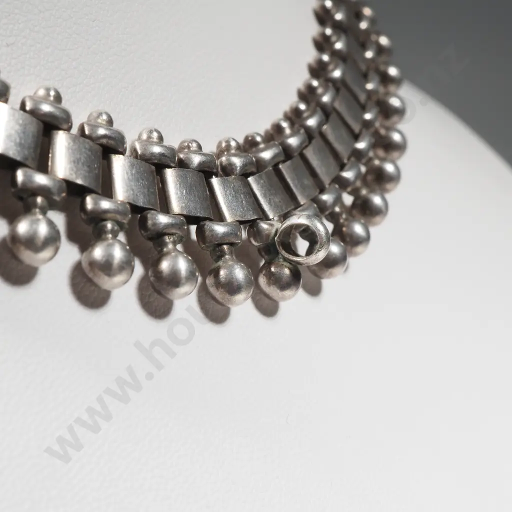 Antique Sterling Silver Collar Necklace Image 1++