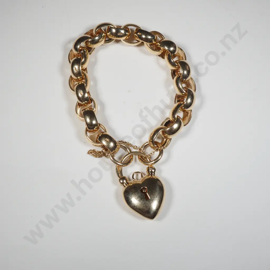 9ct Gold Substantial Belcher Bracelet Image 1++