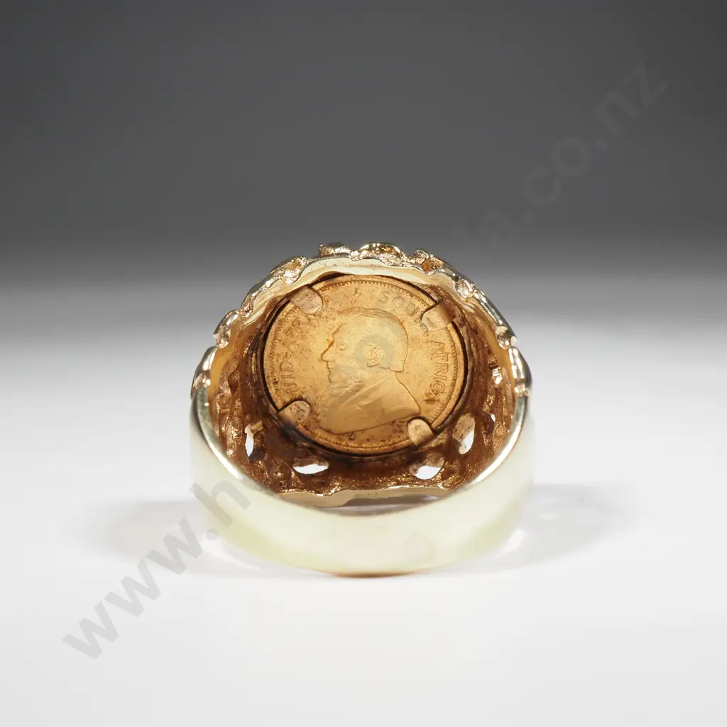 Substantial 1/10th Ounce Krugerrand 14ct Gold Ring Image 1++