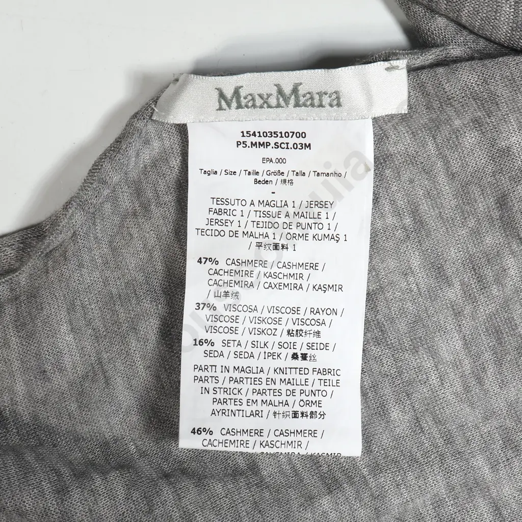 MAX MARA Cashmere Scarf w Detachable Baubles Image 1++