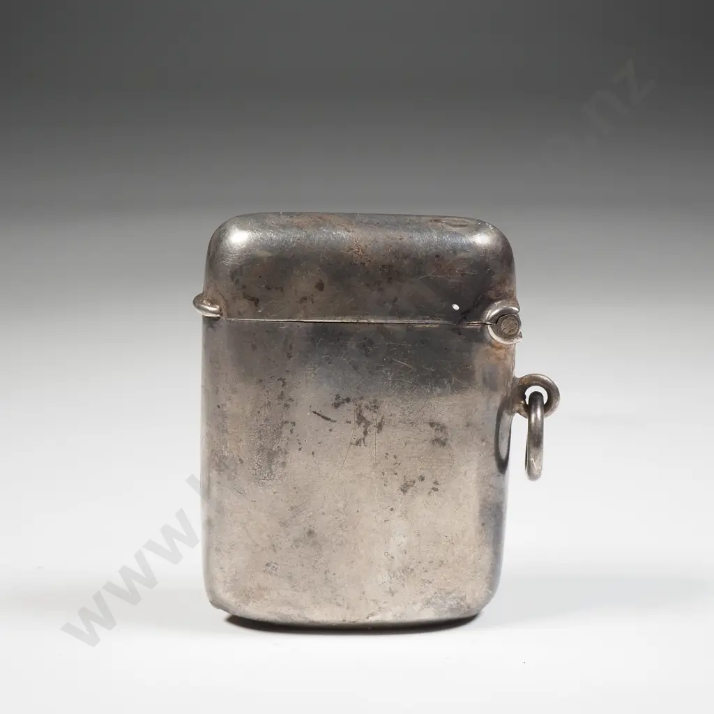 Sterling Silver Vesta Case Engraved JMN 24/7/31. Image 1++