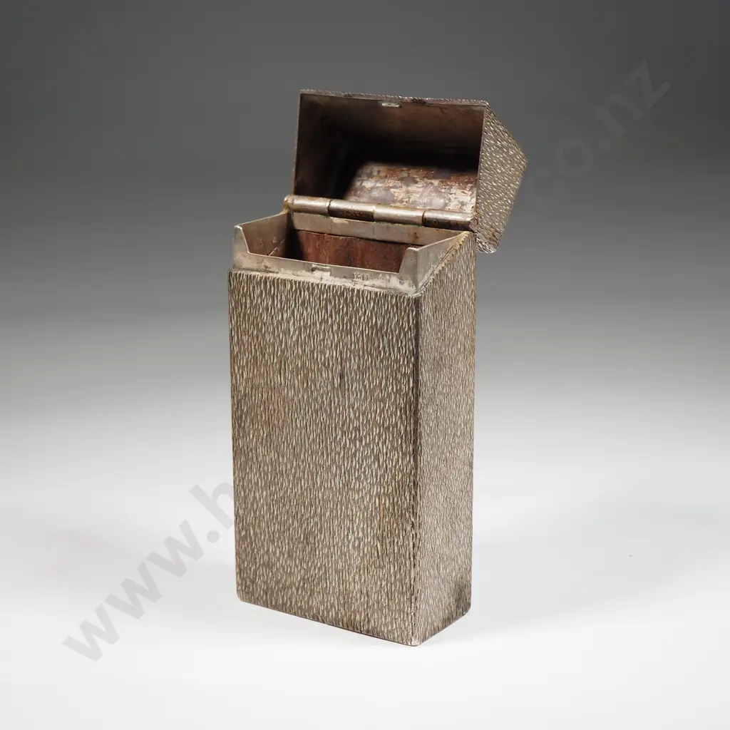 Sterling Silver Textured Box In The Form Of A Vintage Cigarette Box  Image 1++