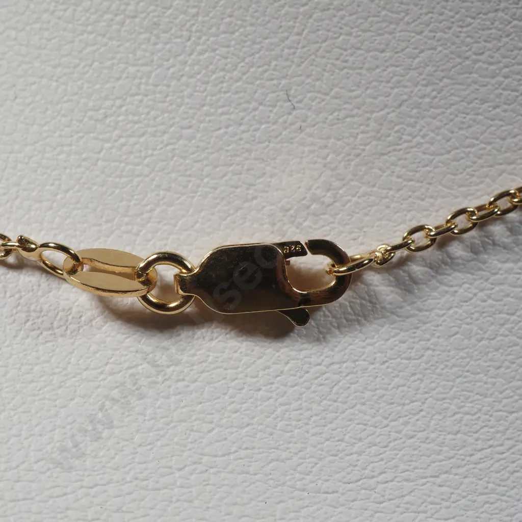 Vintage 9ct Gold & Amethyst Pendant w GP Sterling Silver Chain Image 1++