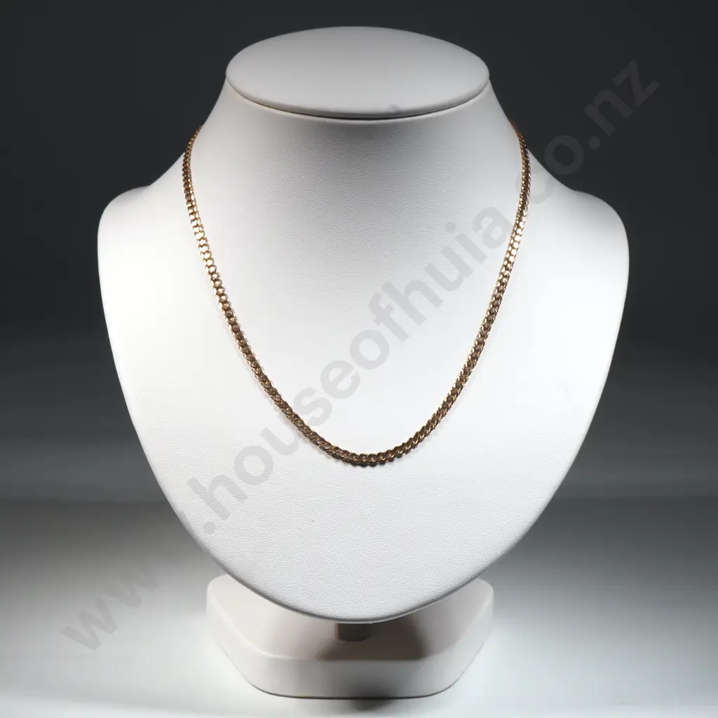 9ct Gold Curb Link Necklace Image 1++