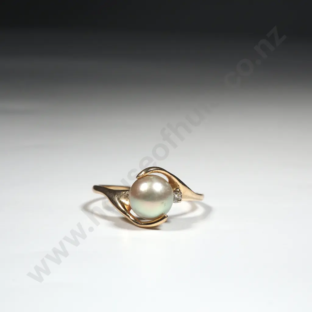 14ct Gold Pearl Ring Image 1++