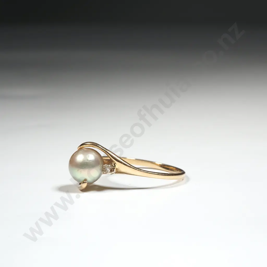 14ct Gold Pearl Ring Image 1++