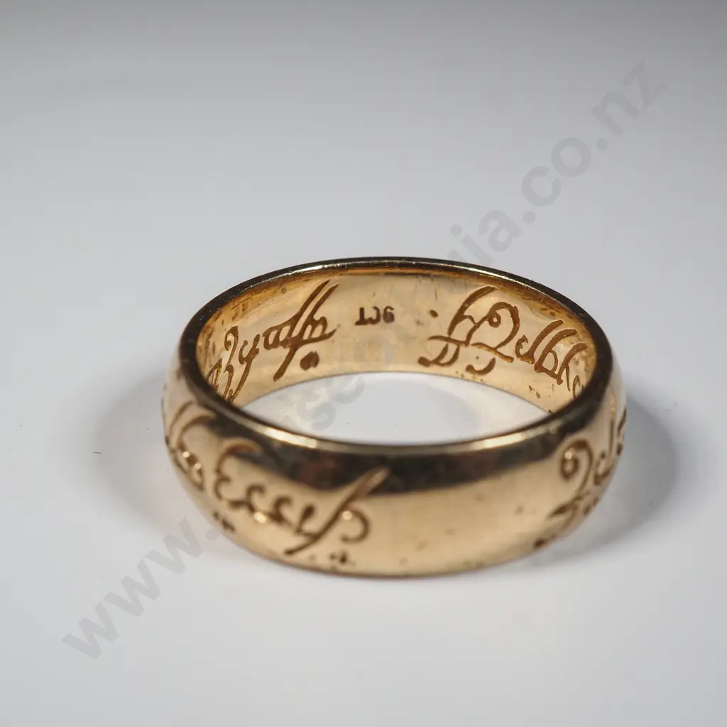 9ct Gold Lord of The Rings "The One Ring" Image 1++