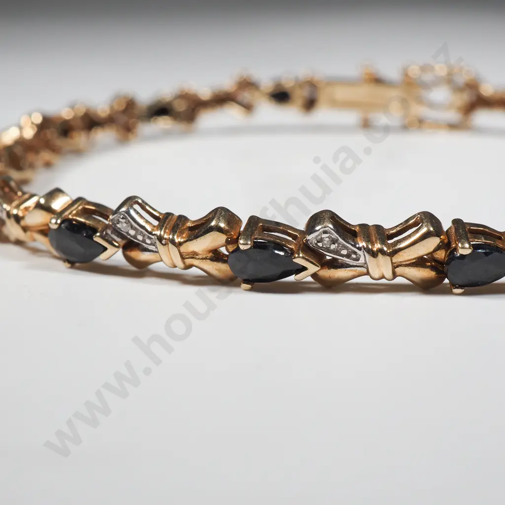 9ct Gold Gem Set Bracelet Image 1++