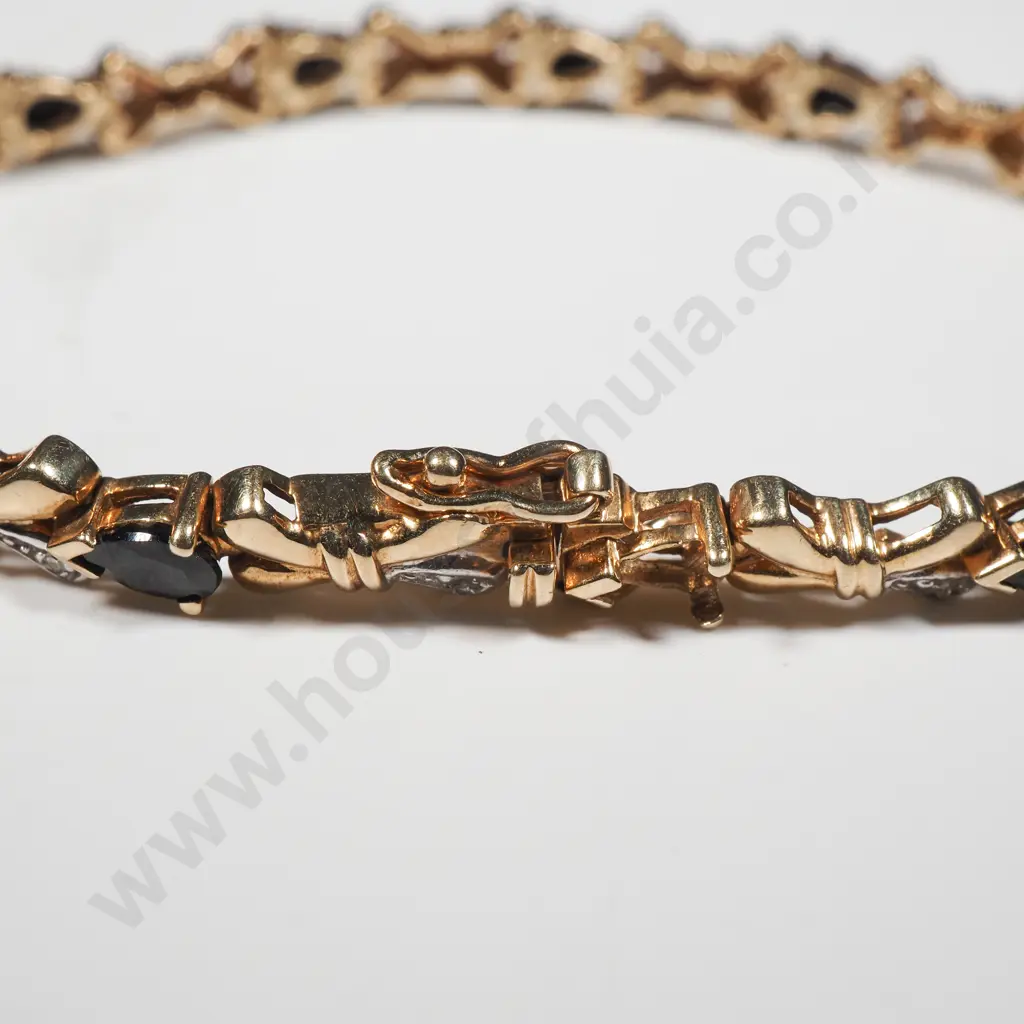 9ct Gold Gem Set Bracelet Image 1++