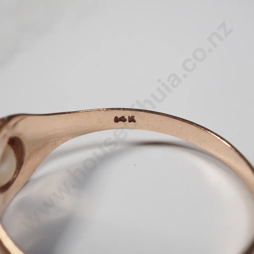 14ct Rose Gold Pearl Ring Image 1++