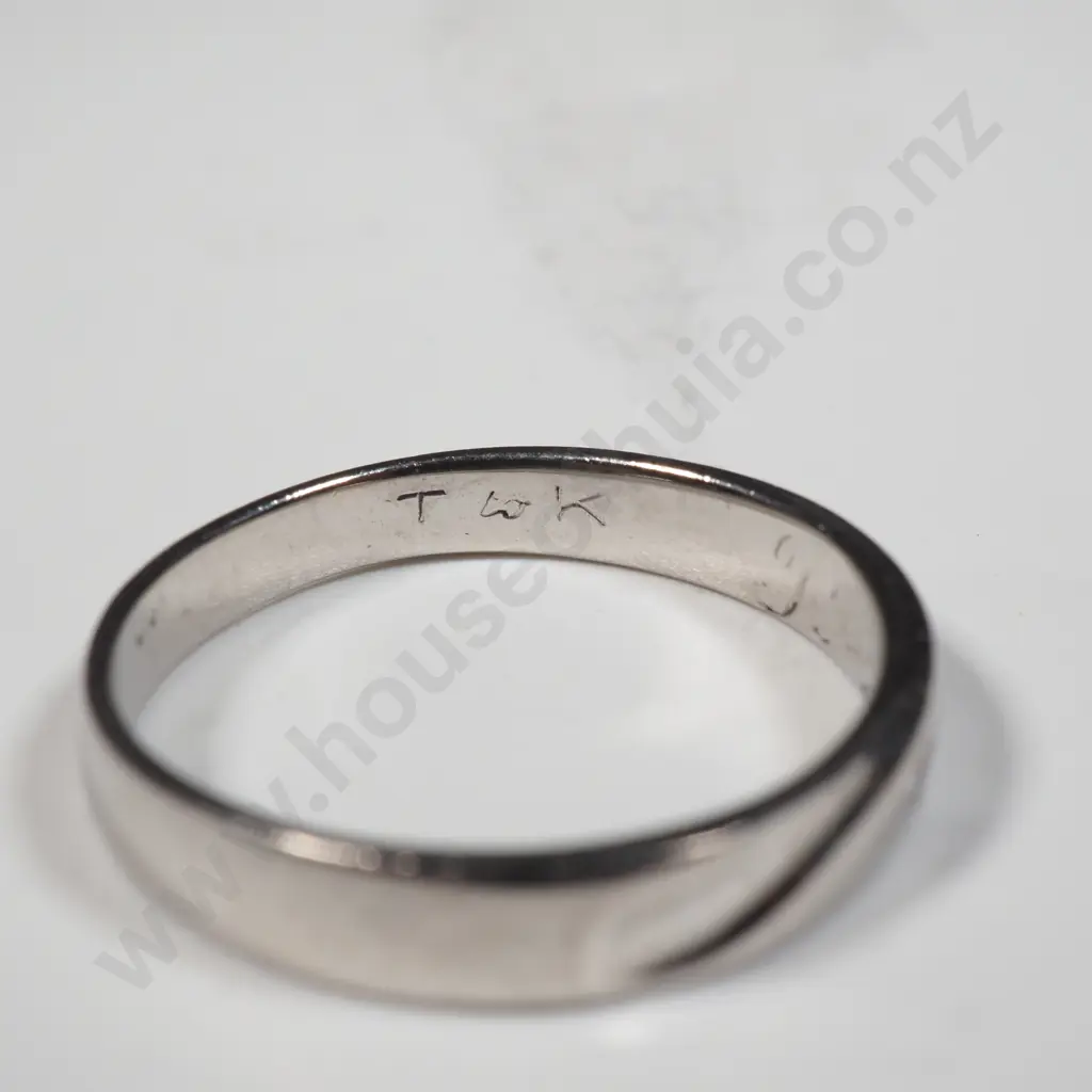 Platinum & Diamond Wedding Band Image 1++