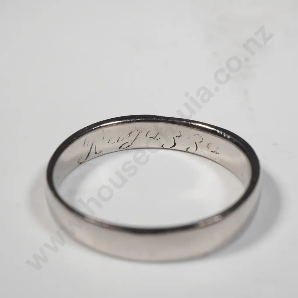 Platinum & Diamond Wedding Band Image 1++