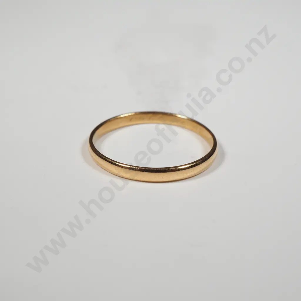 22ct Gold Wedding Band w English Hallmarks Image 1++