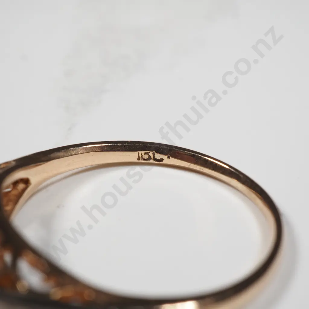 18ct Gold Two Diamond Ring Image 1++