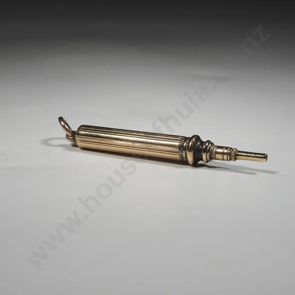 Antique 9ct Gold Extending Pencil Image 1++