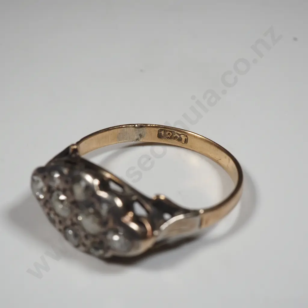 18ct Gold Antique Diamond Ring Image 1++