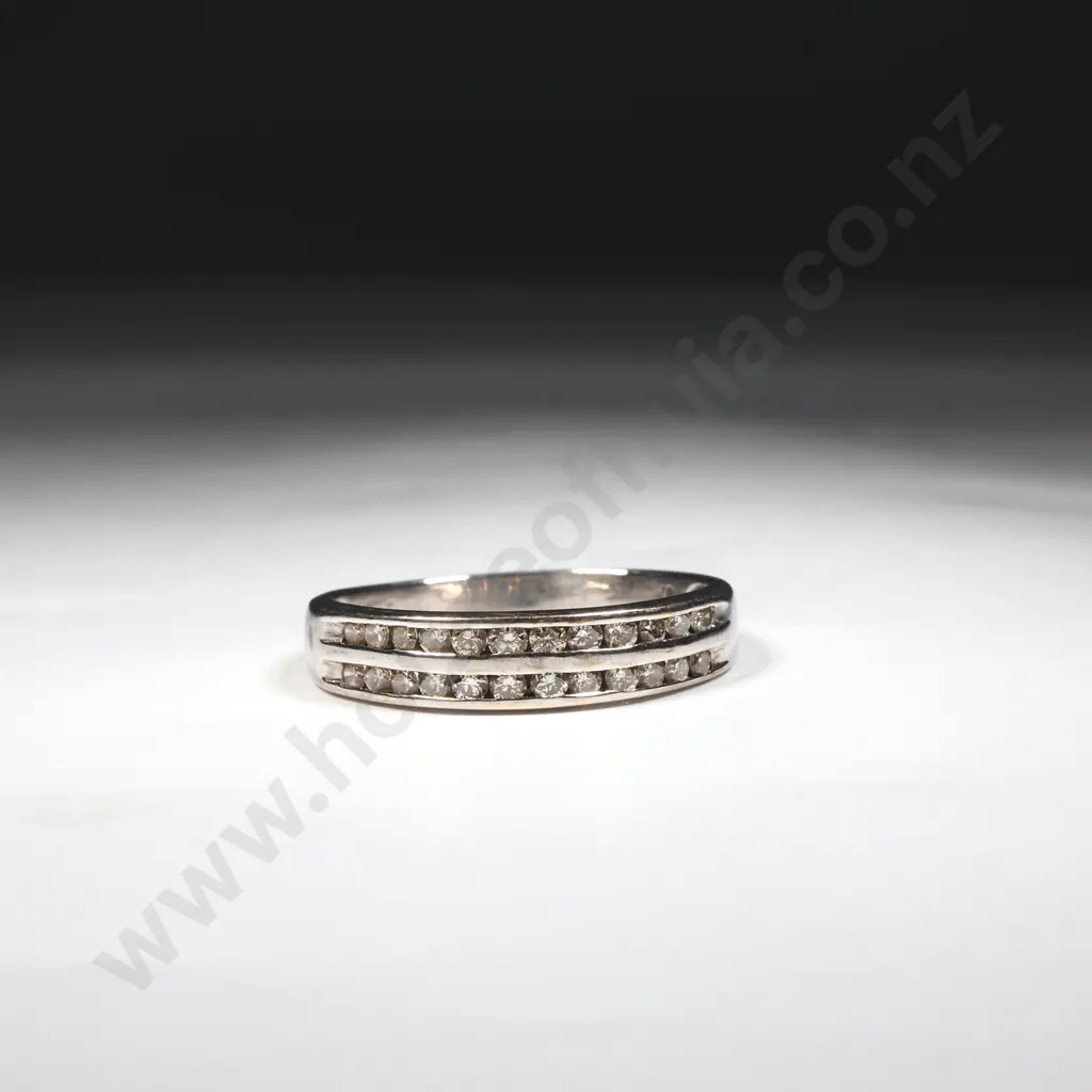 9ct White Gold Channel Set Diamond Ring - Evaluation of $1990.00 Image 1++