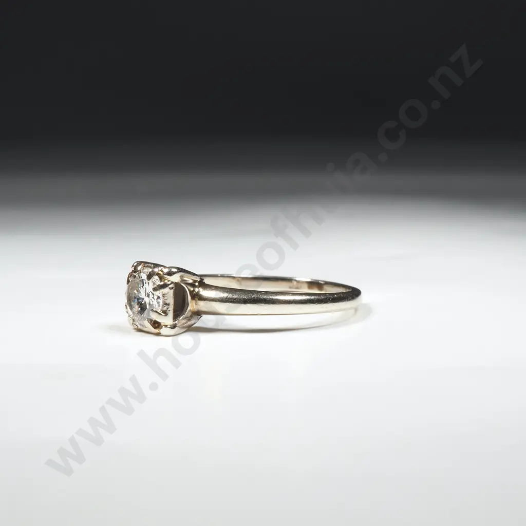 14ct White Gold Solitaire Diamond Ring- Evaluation of $4,500 Image 1++