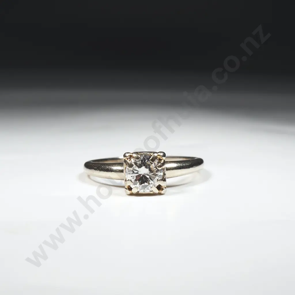 14ct White Gold Solitaire Diamond Ring- Evaluation of $4,500 Image 1++