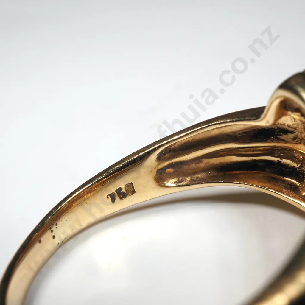 18ct Gold Diamond Crossover Ring Valued at $7,395.00 Image 1++
