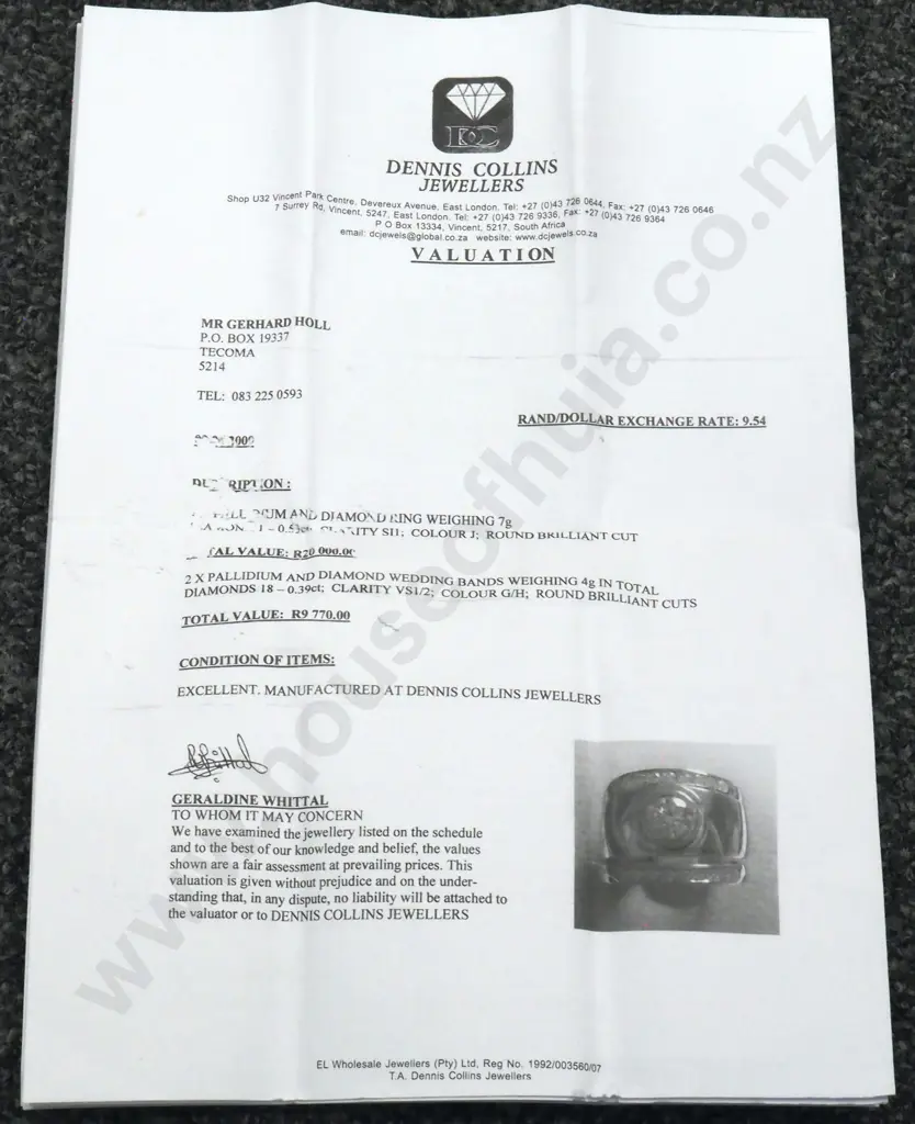 Substantial Half Carat Diamond & Palladium Ring Image 1++