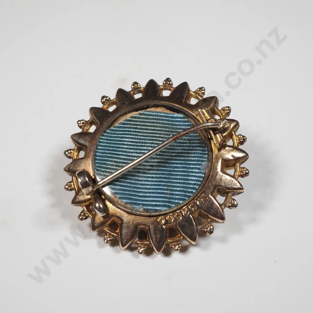 Victorian Rolled Gold Mourning Brooch Image 1++