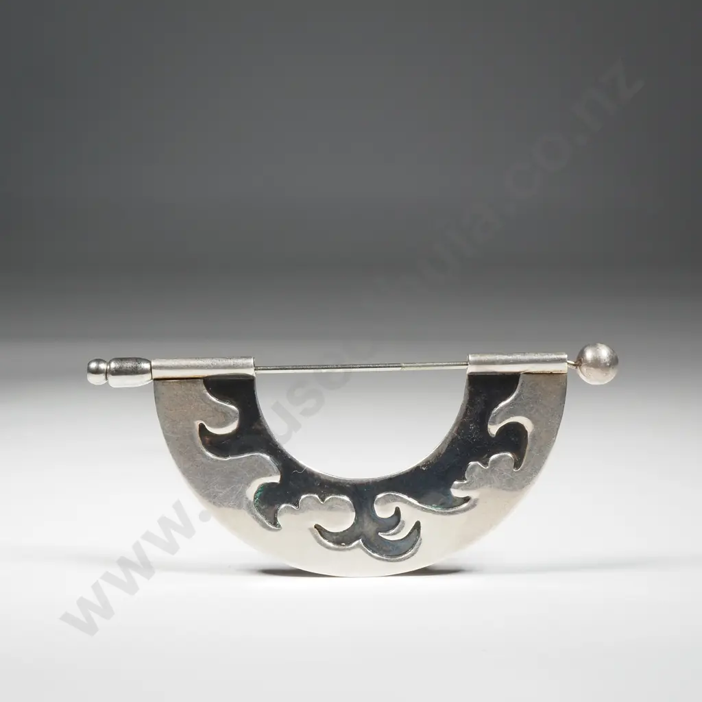 Sterling Silver Modernist Brooch Image 1++