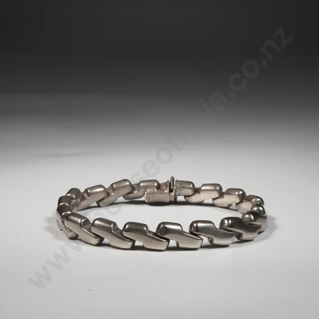 Sterling Silver Architectural Bracelet Image 1++