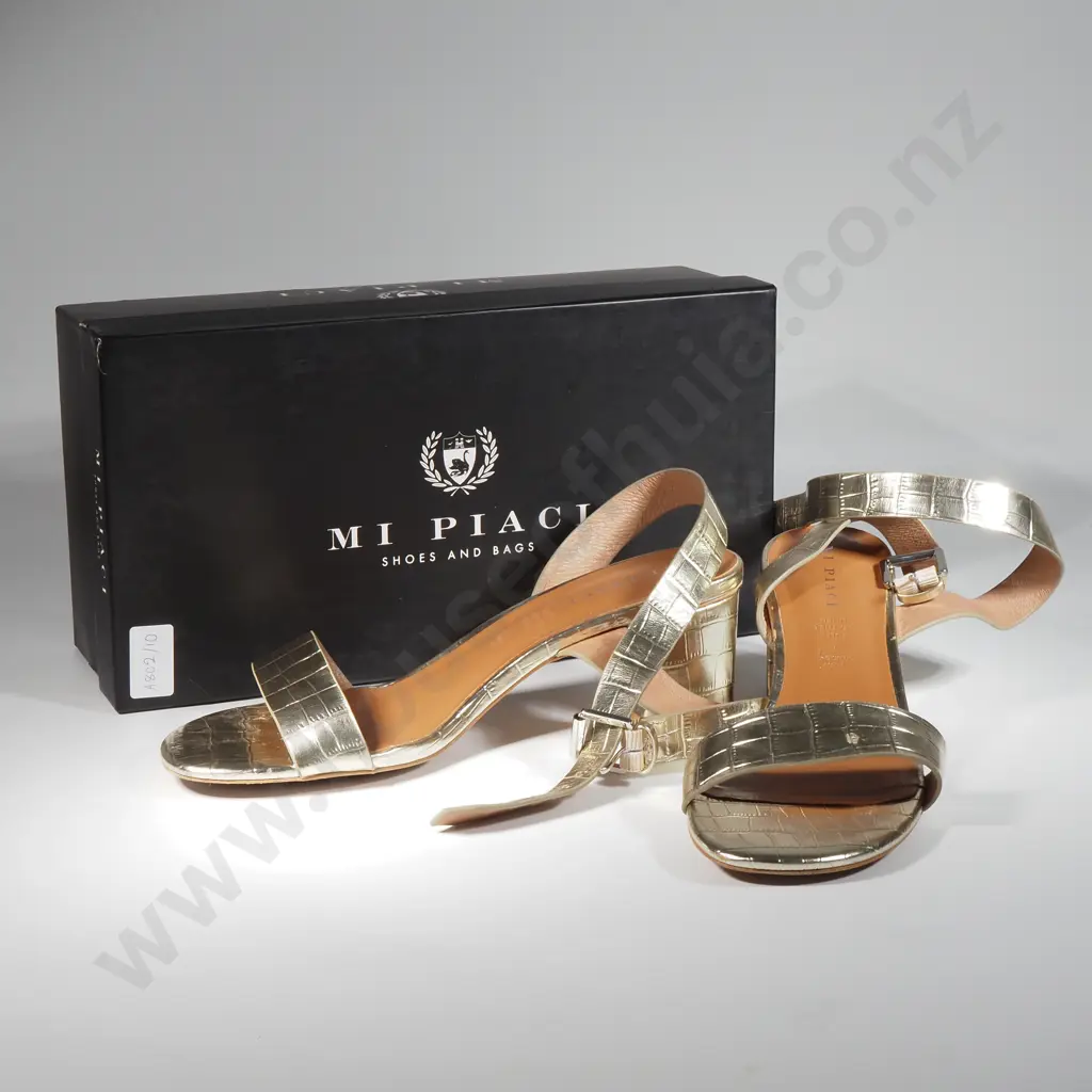 MI PIACI Gold Croc Heel (41) Image 1++