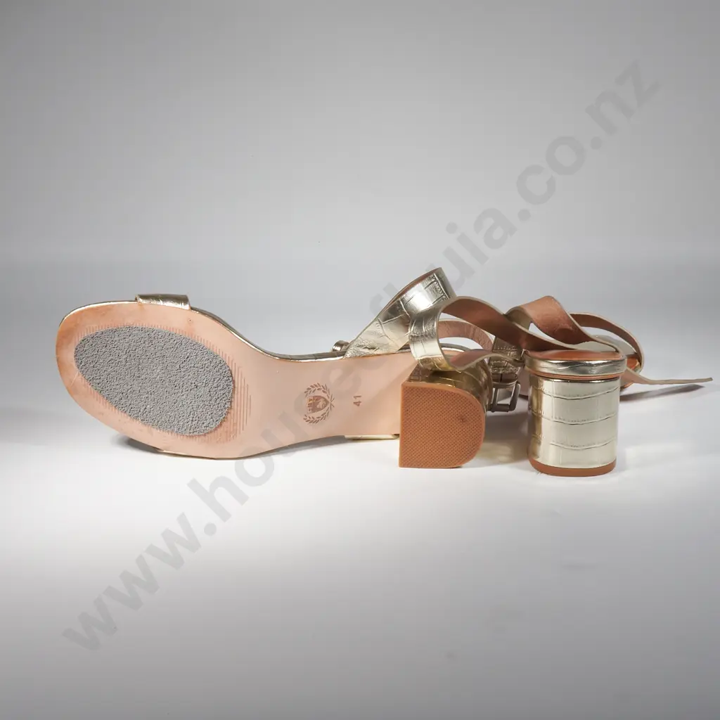 MI PIACI Gold Croc Heel (41) Image 1++