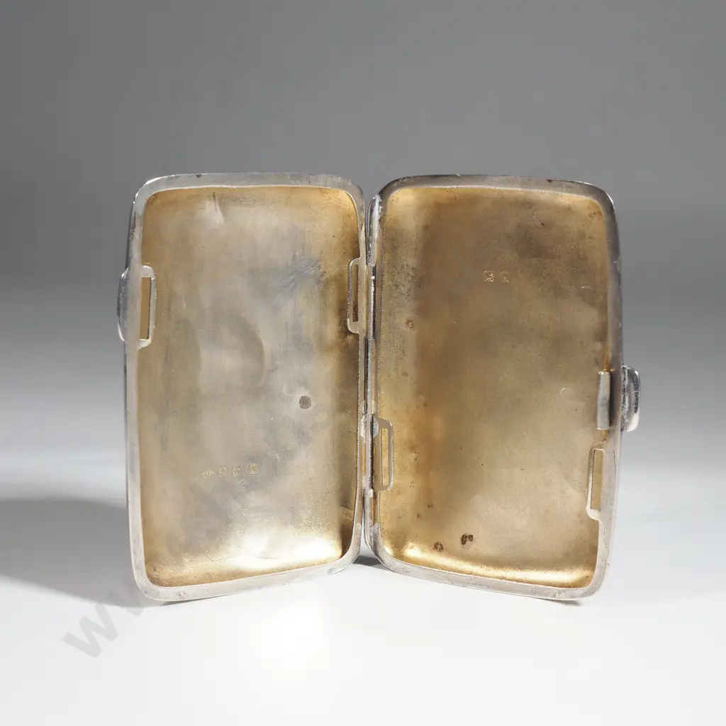 Sterling Silver Cigarette Case Image 1++