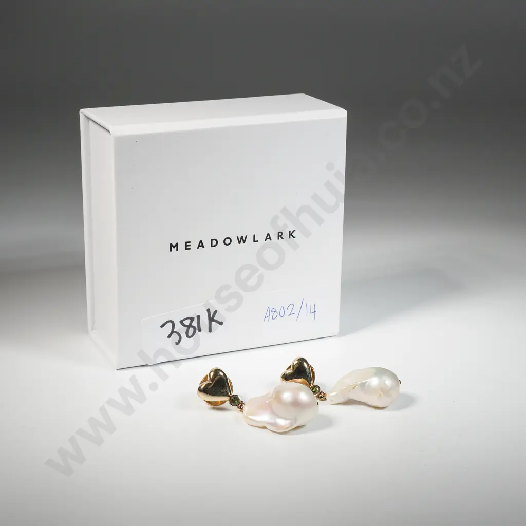 MEADOWLARK 23K Plated Pearl Drop Earrings Image 1++