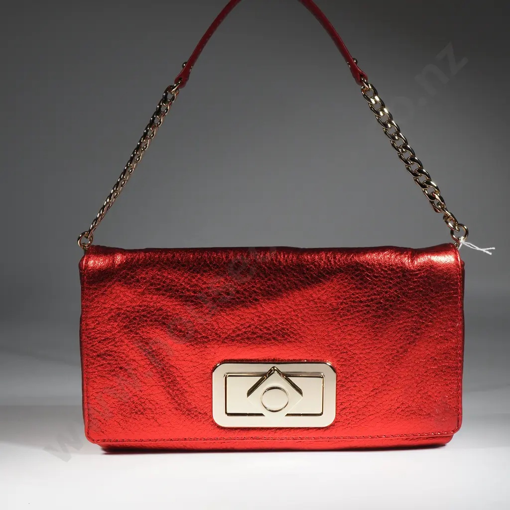 OROTON Red Metallic Bag Image 1++